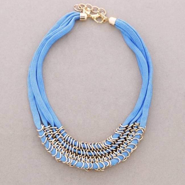 SHORT NECKLACE FOUR ROWS RINGS