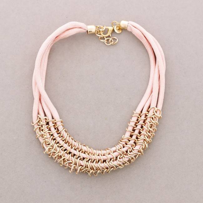 SHORT NECKLACE FOUR ROWS RINGS