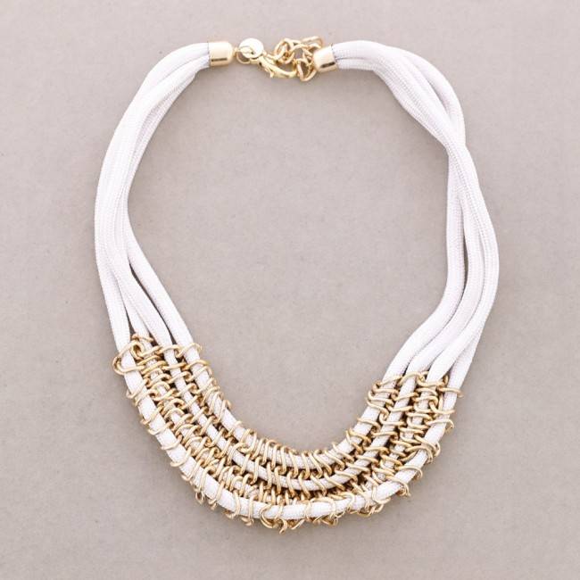 SHORT NECKLACE FOUR ROWS RINGS