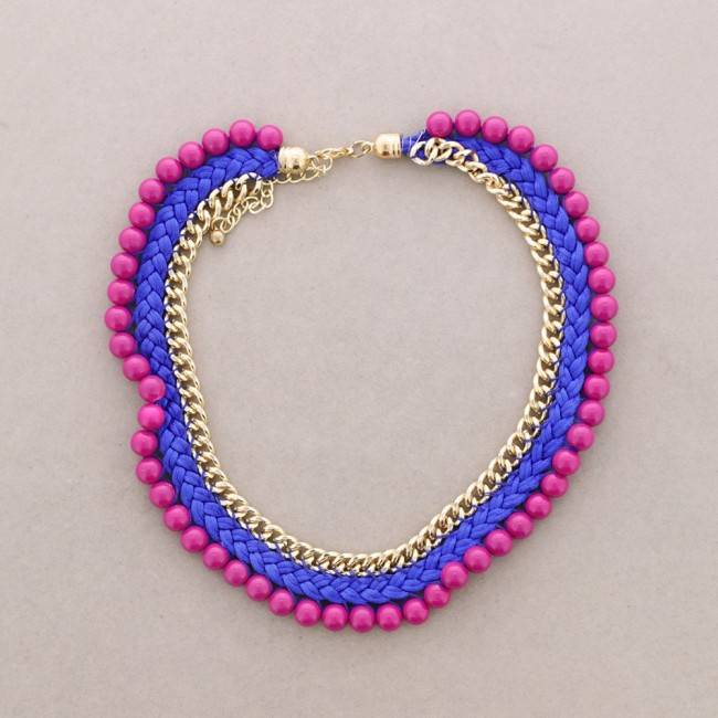 WOVEN BALL SHORT NECKLACE