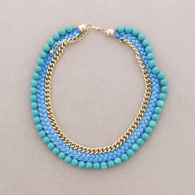 WOVEN BALL SHORT NECKLACE