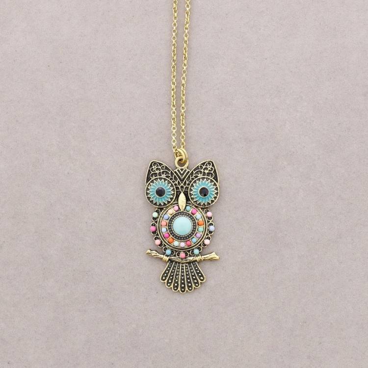 COLLAR LARGO COLG. FIGURA METAL CUENTAS
