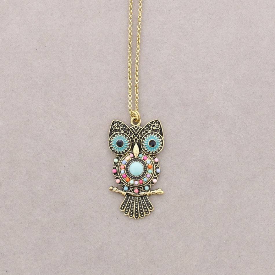 COLLAR LARGO COLG. FIGURA METAL CUENTAS
