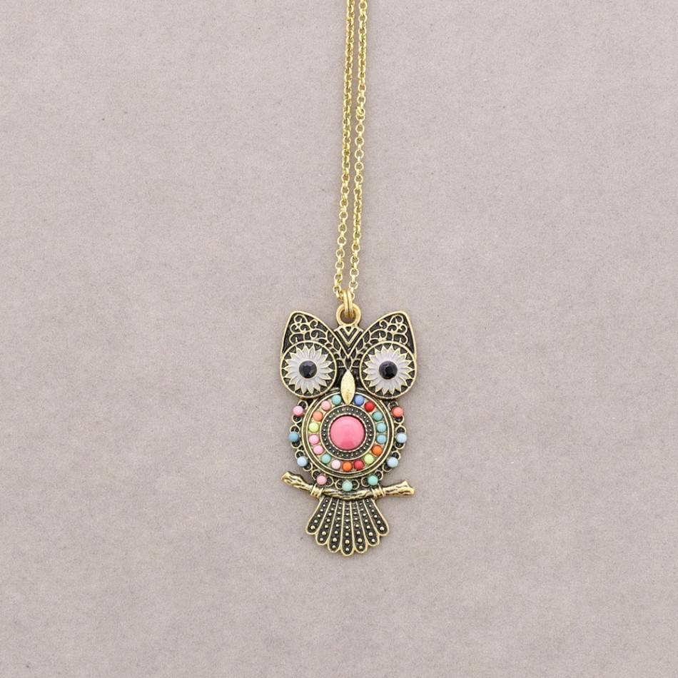 COLLAR LARGO COLG. FIGURA METAL CUENTAS