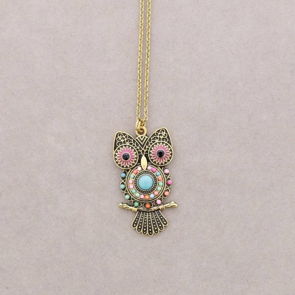 COLLAR LARGO COLG. FIGURA METAL CUENTAS