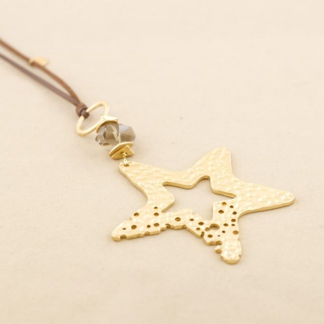 COLLAR LARGO COLGANTE ESTRELLA METAL