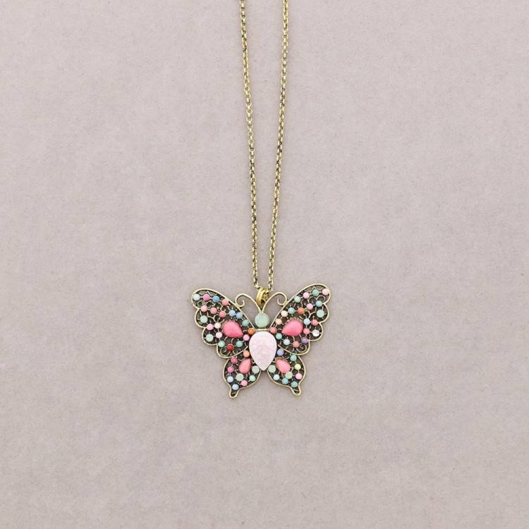 COLLAR LARGO COLG. FIGURA METAL CUENTAS