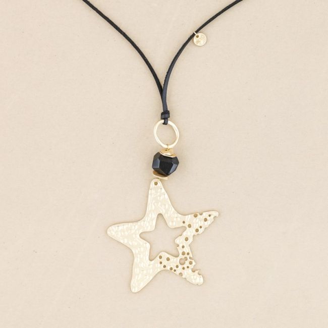 COLLAR LARGO COLGANTE ESTRELLA METAL
