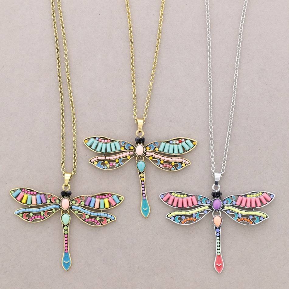 COLLAR LARGO COLG. FIGURA METAL CUENTAS
