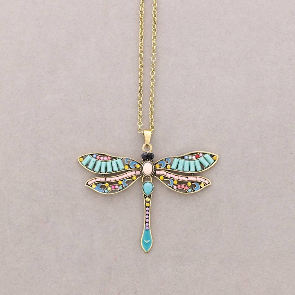 COLLAR LARGO COLG. FIGURA METAL CUENTAS
