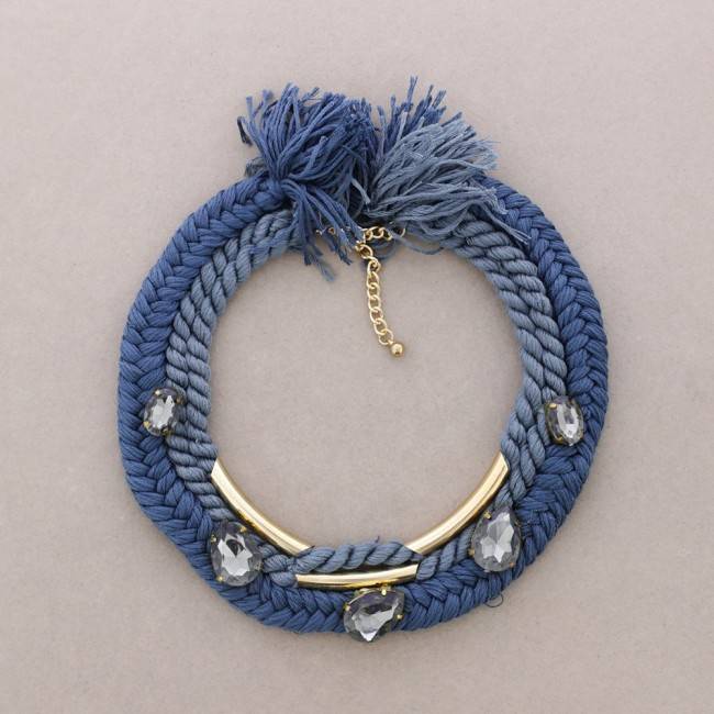 BRAIDED THREAD SHORT NECKLACE