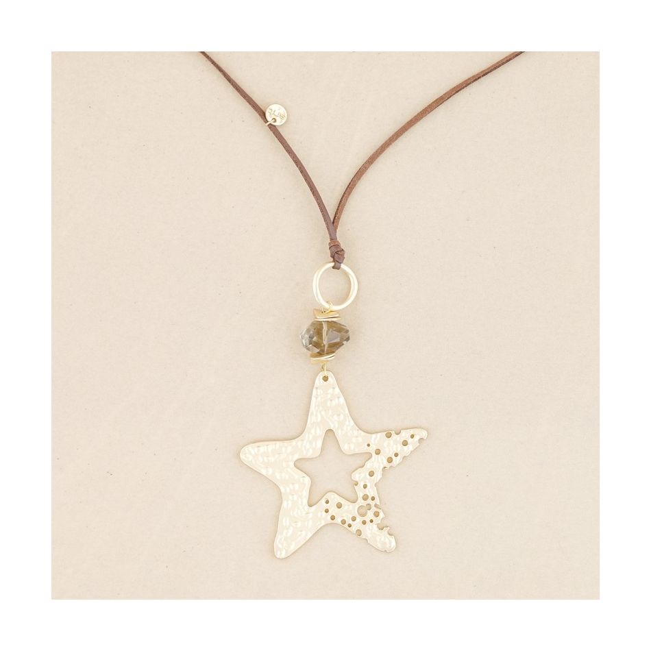 COLLAR LARGO COLGANTE ESTRELLA METAL