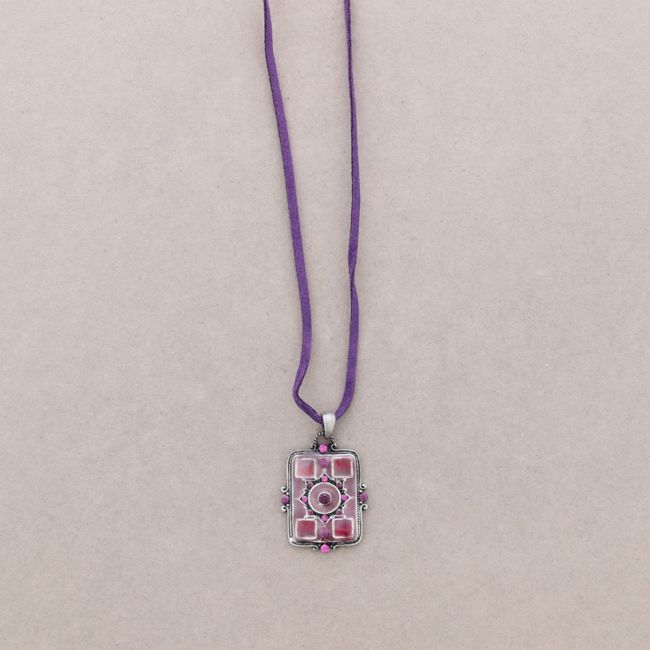 PENDANT NECKLACE CRYSTAL ENAMEL