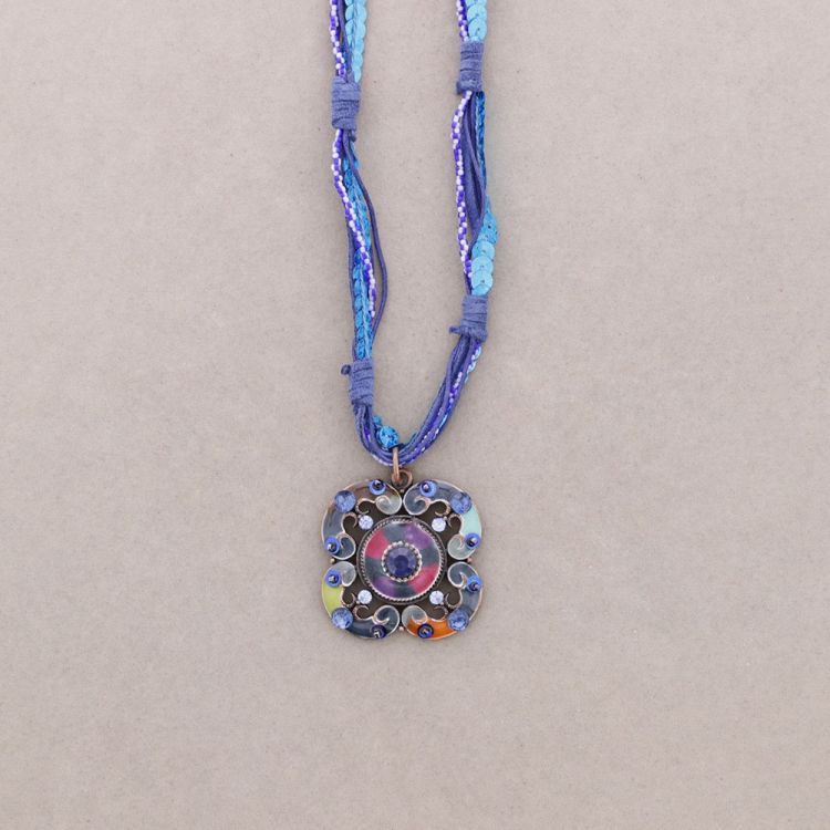 PENDANT NECKLACE CRYSTAL ENAMEL 2