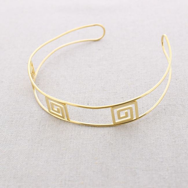ADJUSTABLE SPIRAL STEEL SHORT NECKLACE