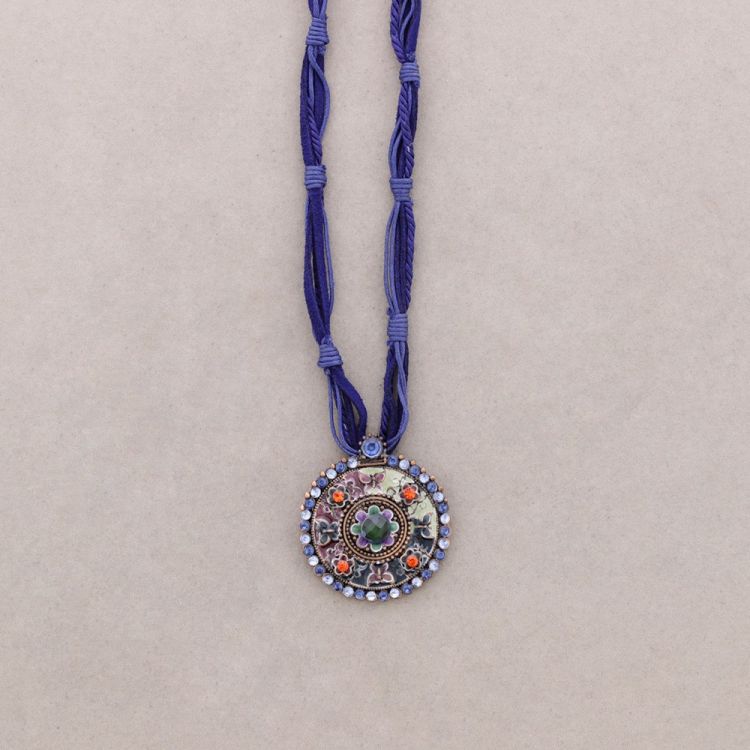 PENDANT NECKLACE CRYSTAL ENAMEL