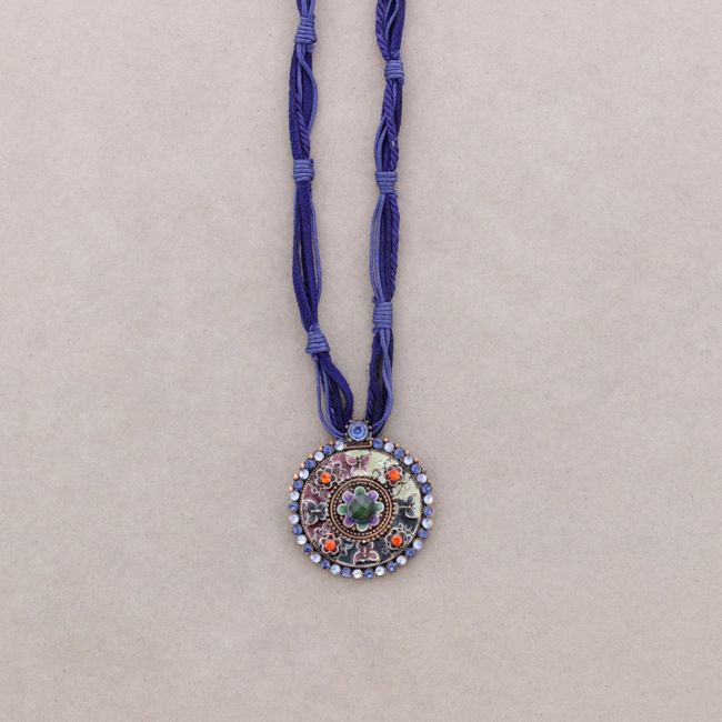 PENDANT NECKLACE CRYSTAL ENAMEL