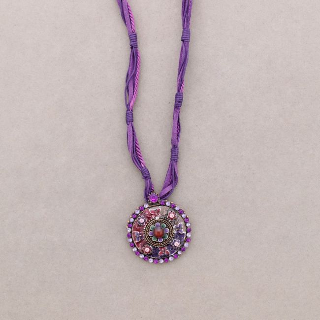 PENDANT NECKLACE CRYSTAL ENAMEL