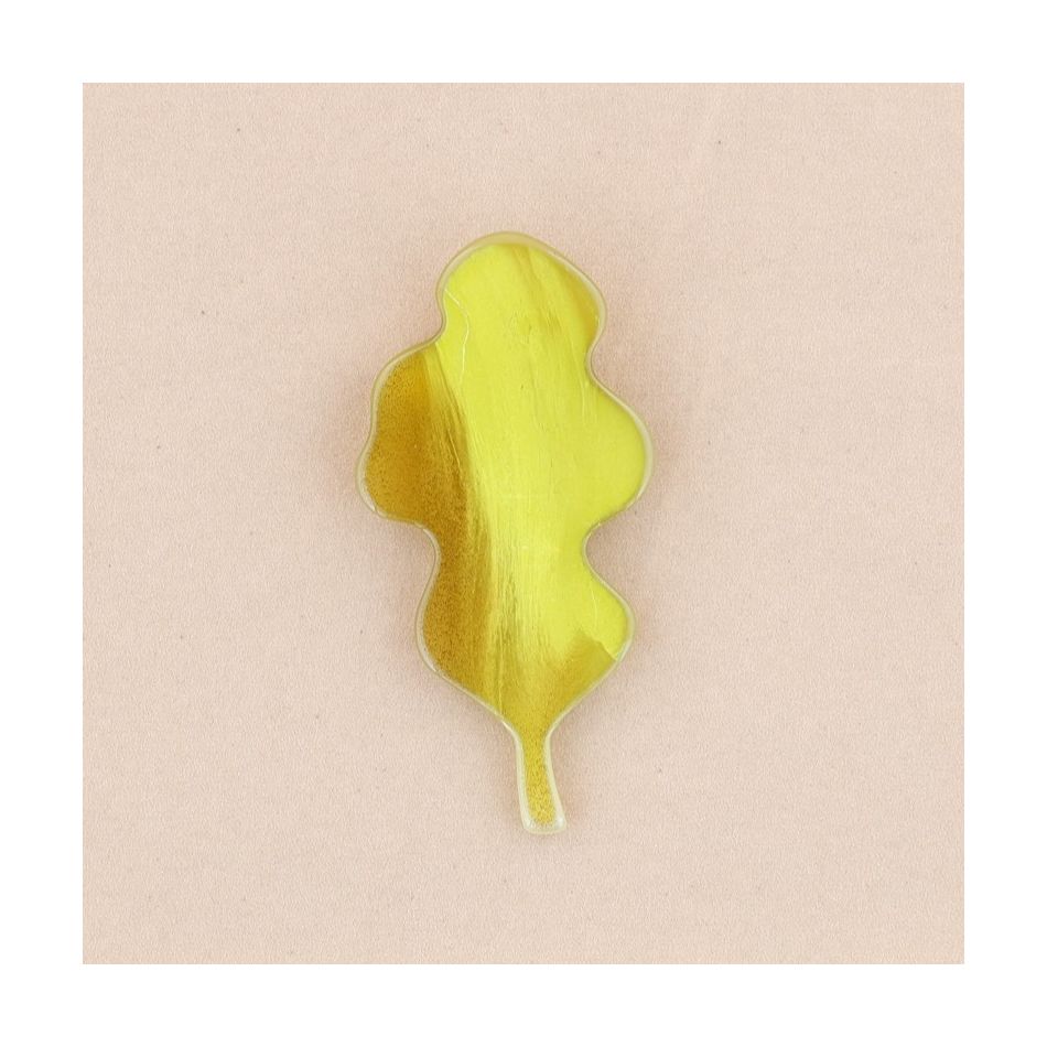BROCHE HOJA RESINA