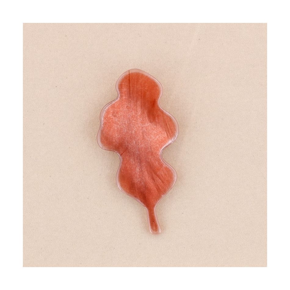 BROCHE HOJA RESINA