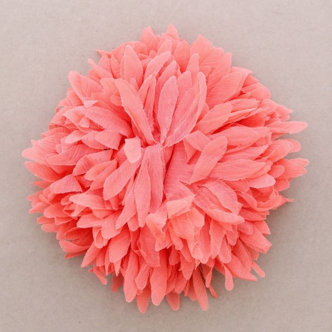 FABRIC FLOWER BROOCH 17CM