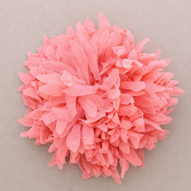 FABRIC FLOWER BROOCH 17CM