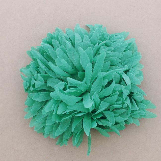 FABRIC FLOWER BROOCH 17CM