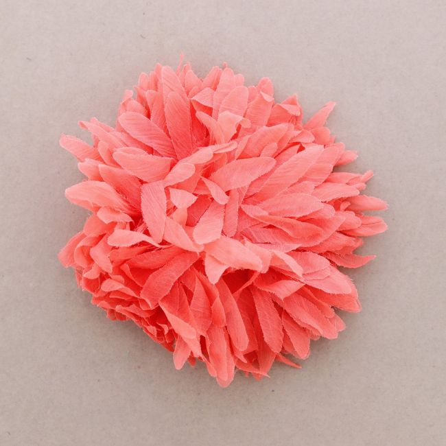 FABRIC FLOWER BROOCH 15.5CM