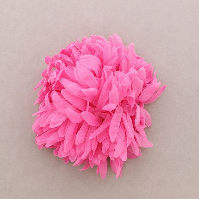 FABRIC FLOWER BROOCH 15.5CM
