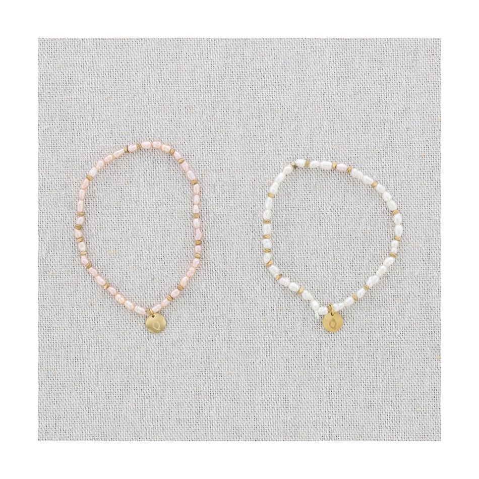 ELASTIC STEEL BRACELET WITH CULTURED PEARLS