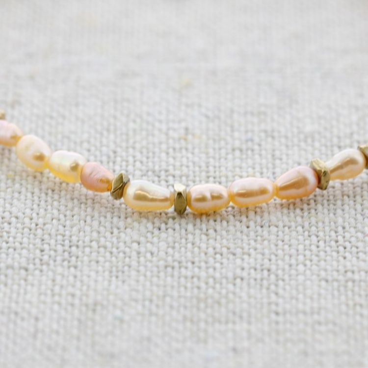 PULSERA ELÁSTICA ACERO PERLAS CULTIVADAS 2