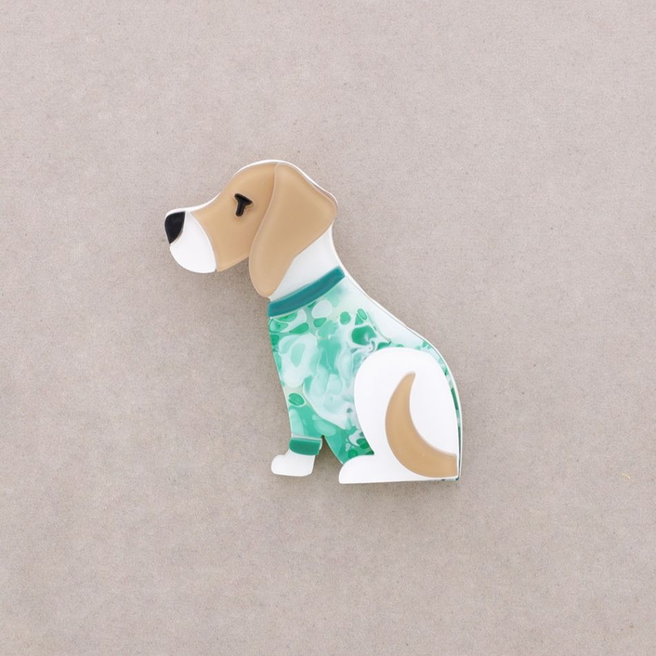 RESIN DOG BROOCH