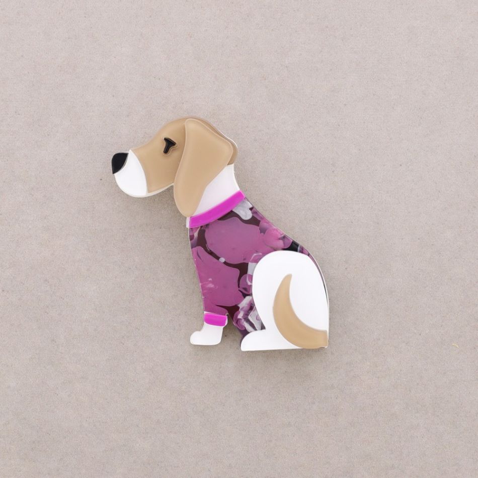 RESIN DOG BROOCH