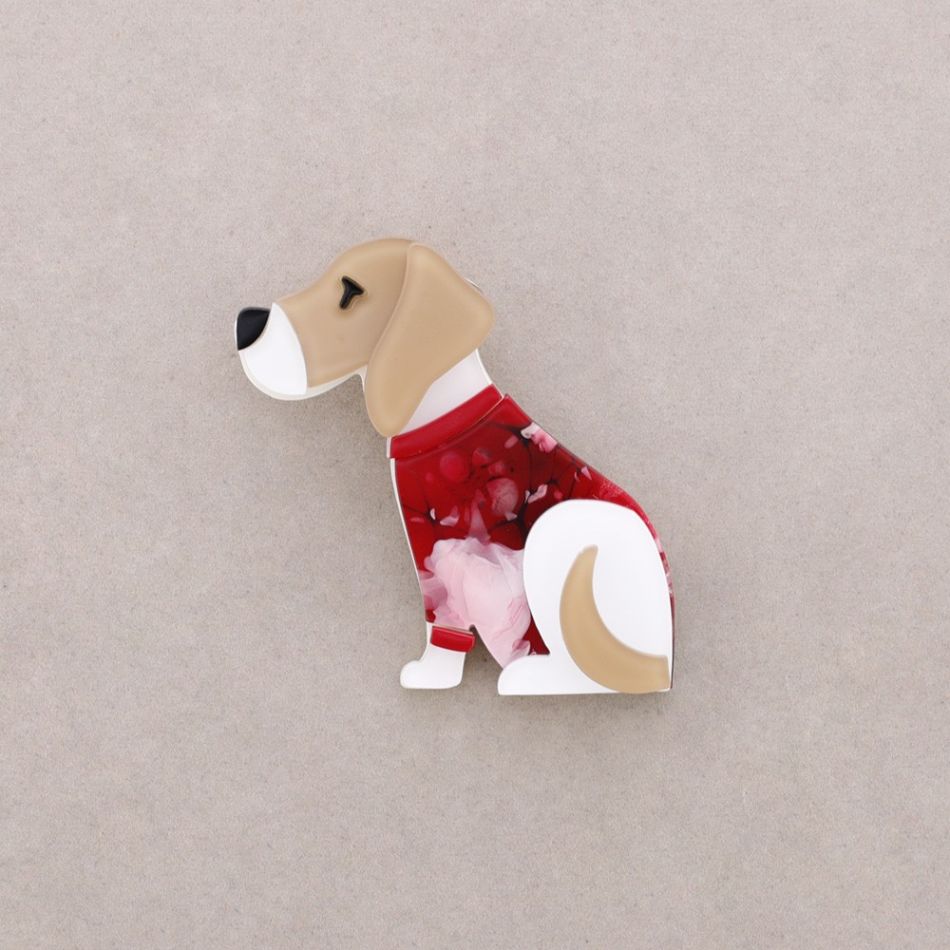 RESIN DOG BROOCH