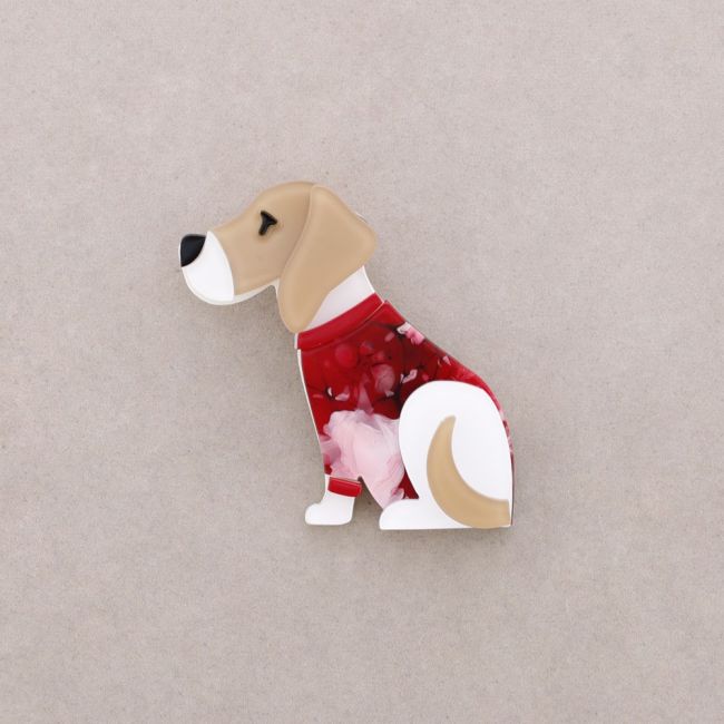 RESIN DOG BROOCH