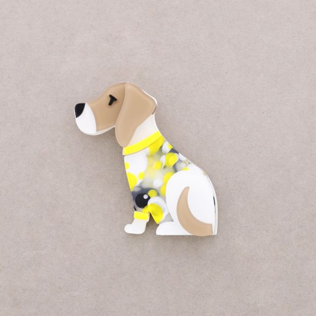 RESIN DOG BROOCH