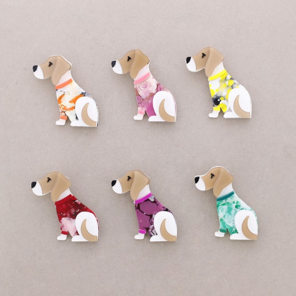RESIN DOG BROOCH