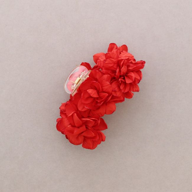 HAIR CLIP 6 FLOWERS FABRIC