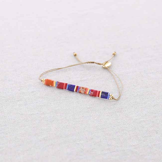 MACRAMÉ STEEL BRACELET WITH MIYUKI BEADS