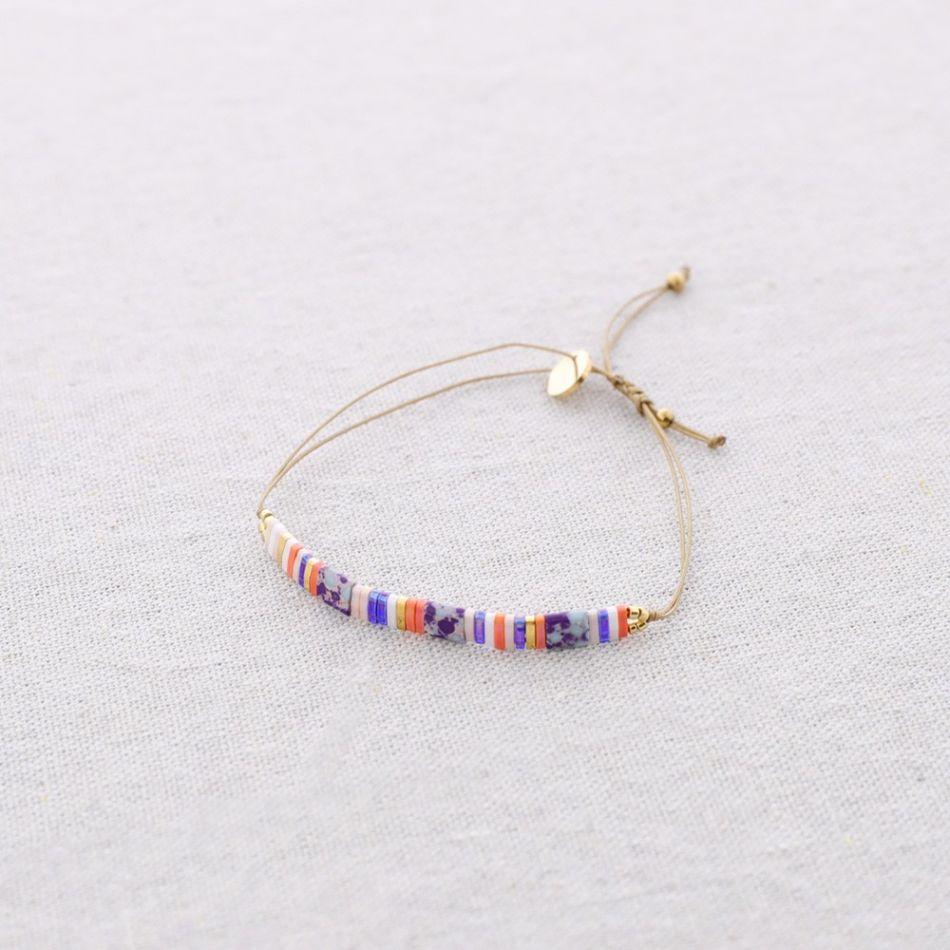 PULSERA ACERO MACRAMÉ CUENTAS MIYUKI