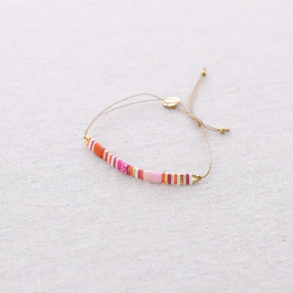 PULSERA ACERO MACRAMÉ CUENTAS MIYUKI