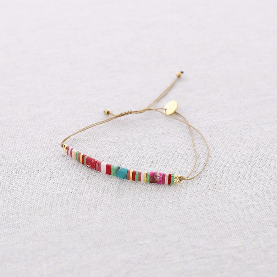 MACRAMÉ STEEL BRACELET WITH MIYUKI BEADS