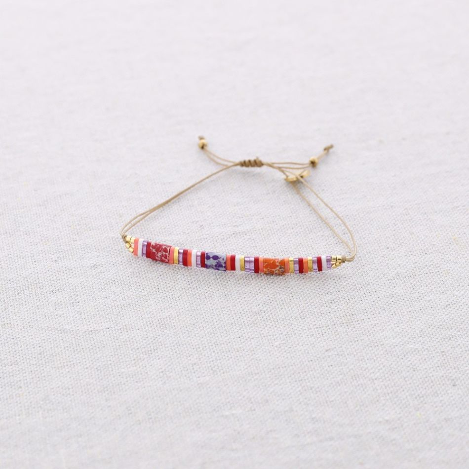 PULSERA ACERO MACRAMÉ CUENTAS MIYUKI