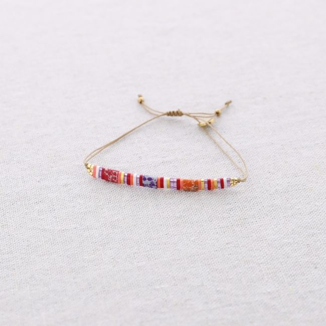 MACRAMÉ STEEL BRACELET WITH MIYUKI BEADS