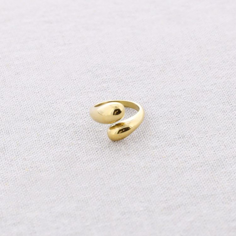 ANILLO ACERO DOBLE GOTA