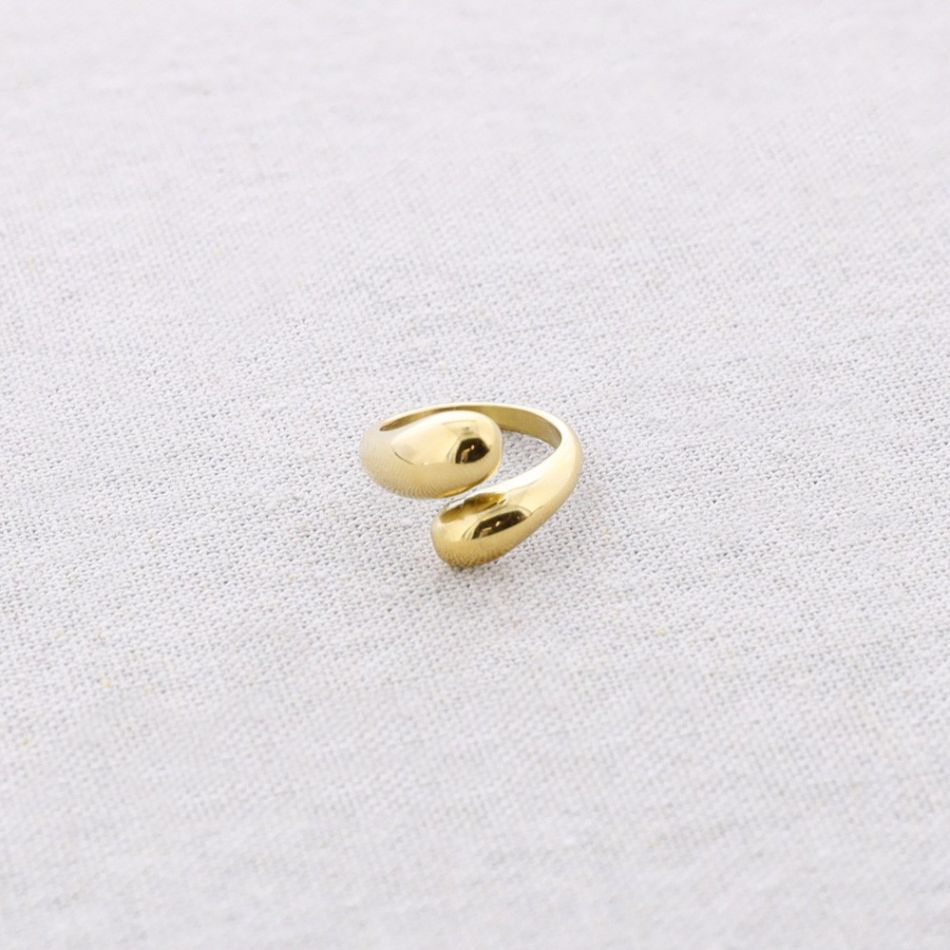 ANILLO ACERO DOBLE GOTA