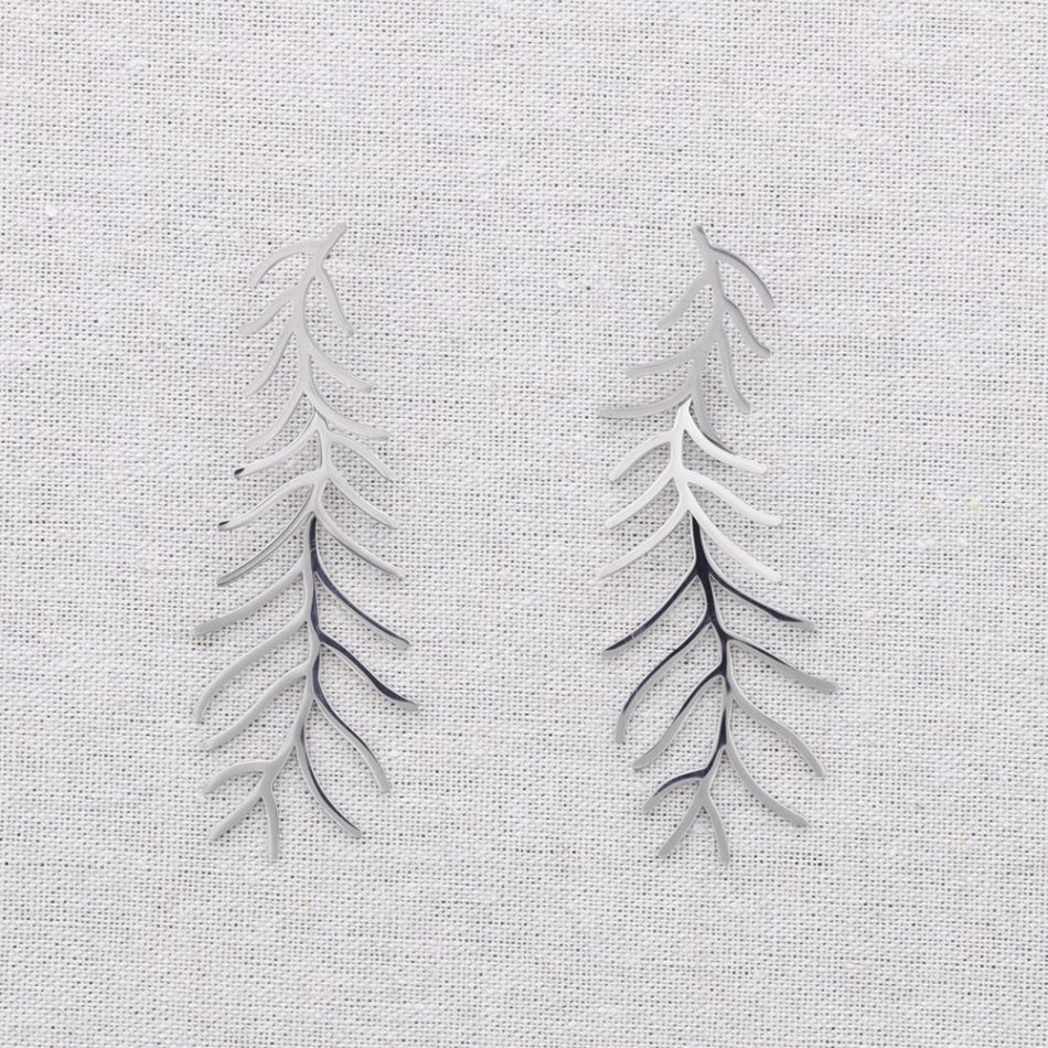 STEEL TWIG EARRINGS