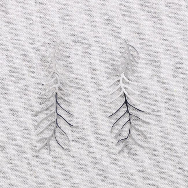 STEEL TWIG EARRINGS