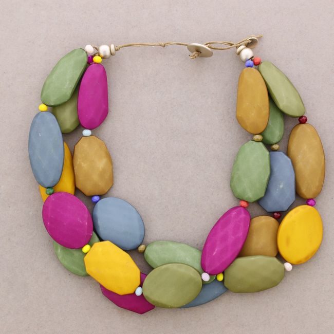 TRIPLE RESIN BEADS CHOKER