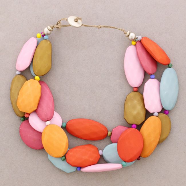 TRIPLE RESIN BEADS CHOKER